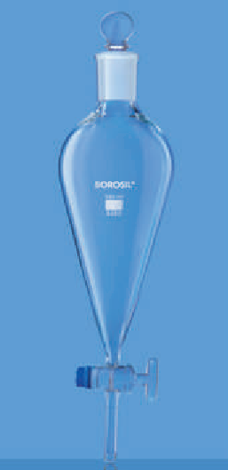 Borosil — Separating Funnel, Pear Shape